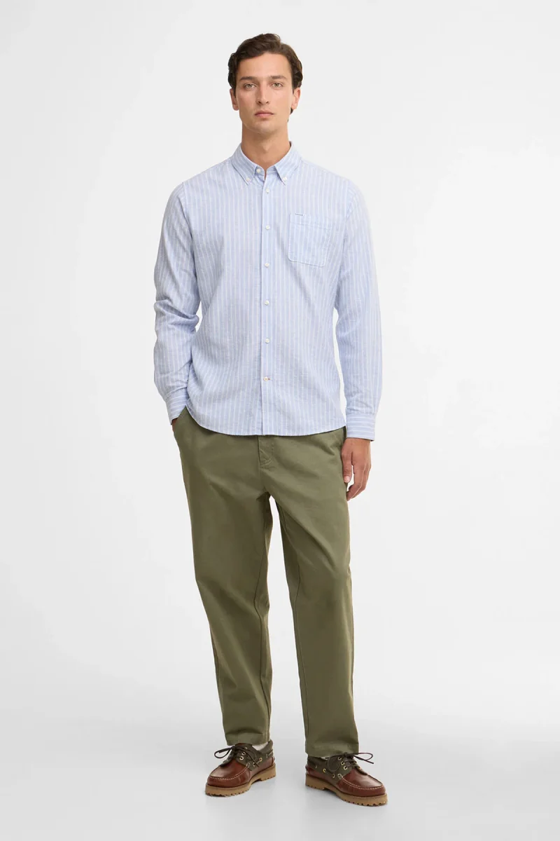 Camicia a maniche lunghe a righe dalla vestibilità leggermente aderente Nelson - immagine 2