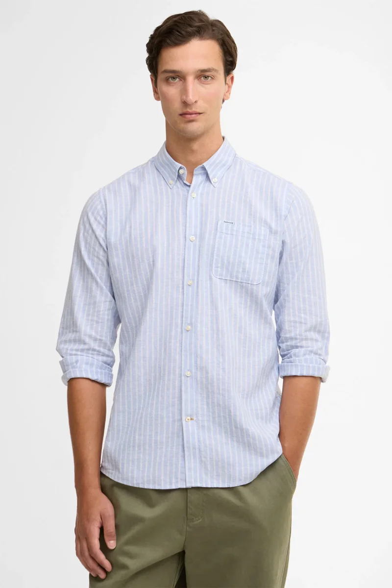 Camicia a maniche lunghe a righe dalla vestibilità leggermente aderente Nelson - immagine 3