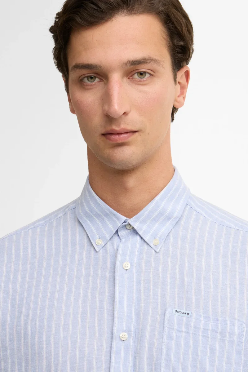 Camicia a maniche lunghe a righe dalla vestibilità leggermente aderente Nelson - immagine 5