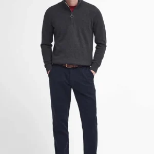 Pantaloni in tessuto stretch lavato dalla vestibilità leggermente aderente