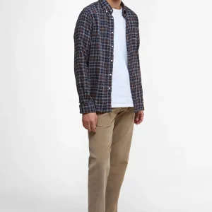 Pantaloni leggermente aderenti in velluto stretch a coste