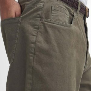 Pantaloni in tessuto stretch lavato dalla vestibilità regular