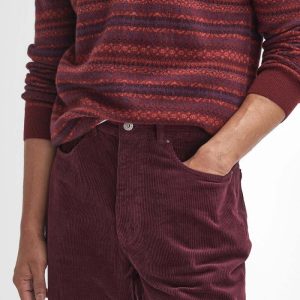 Pantaloni in velluto stretch a coste sottili dalla vestibilità regular