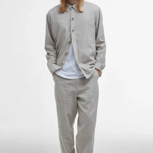 Pantaloni in misto lino dalla vestibilità rilassata