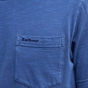 T-shirt con taschino tinta con pigmenti