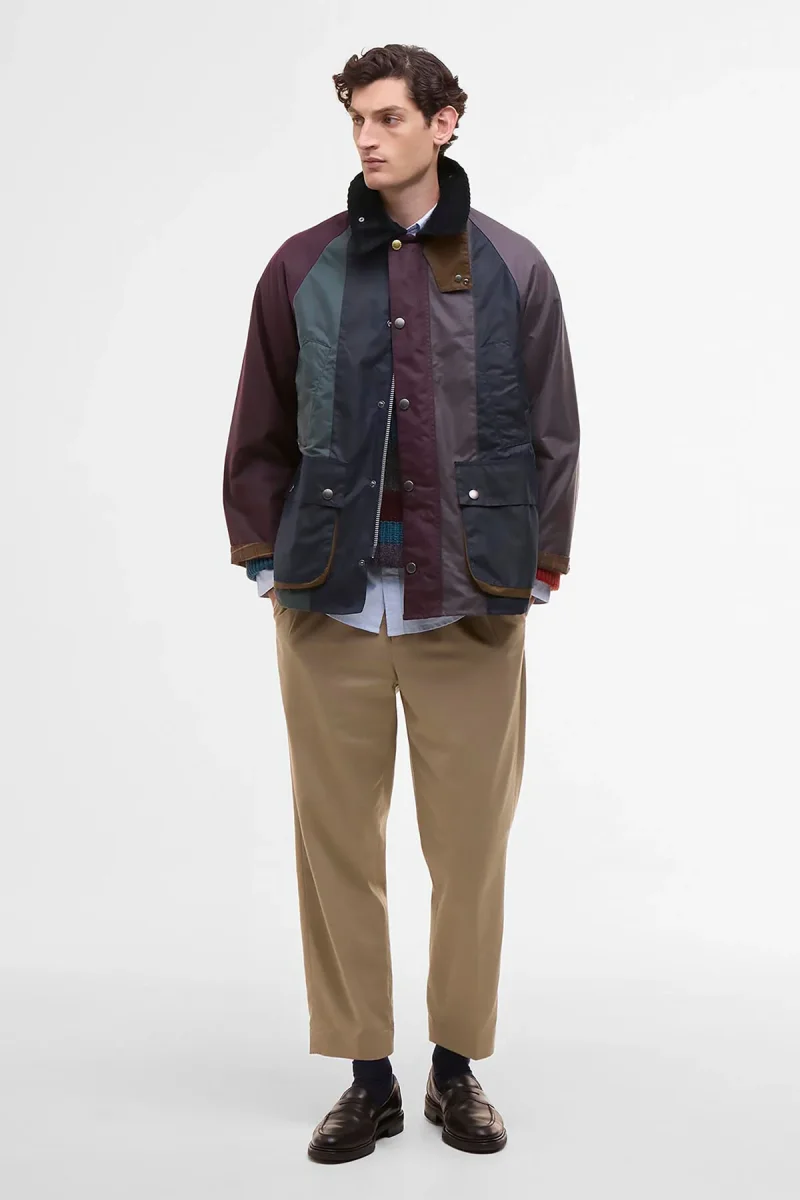 Giacca cerata Bedale oversize a righe Paul Smith loves Barbour - immagine 2