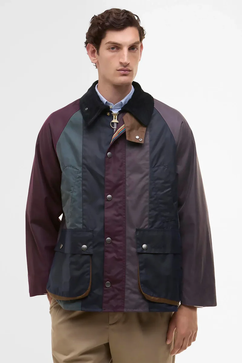Giacca cerata Bedale oversize a righe Paul Smith loves Barbour - immagine 4