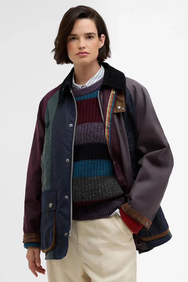 Giacca cerata Bedale oversize a righe Paul Smith loves Barbour - immagine 7