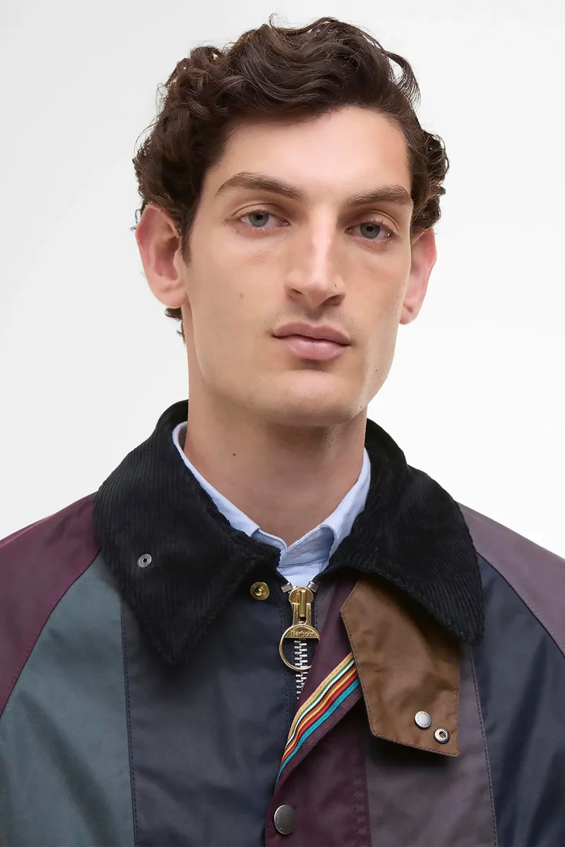 Giacca cerata Bedale oversize a righe Paul Smith loves Barbour - immagine 9