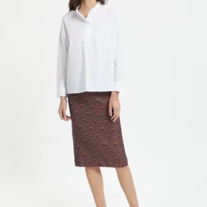 Gonna midì Poly India Jacquard