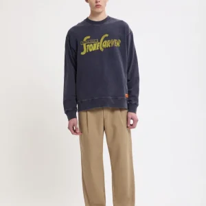 Pantaloni Bio Wash con pinces e gamba affusolata