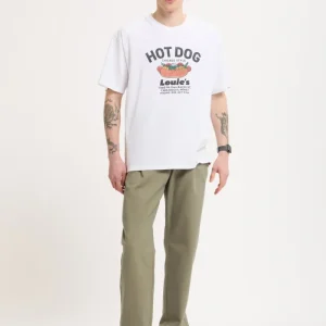 Pantaloni Bio Wash con pinces e gamba affusolata