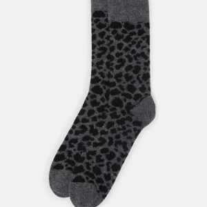 Calzini in Lana Merino a Motivo Leopardato