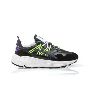 Diadora Heritage Rave Leather Pop Black Violet Fluo