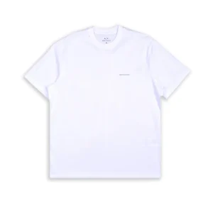 Armani X T-Shirt Mini Logo Oversize Cotone Bianco Uomo