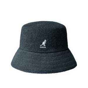 Kangol Bermuda Bucket Hat In Spugna Antracite