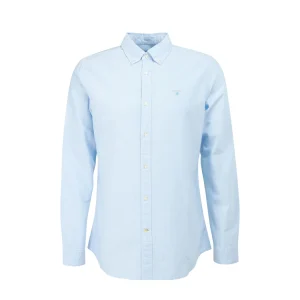 Camicia Barbour Oxford Celeste Uomo