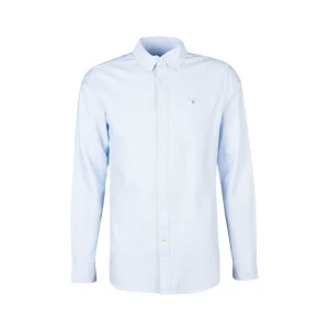 Camicia Barbour Rigata Celeste Uomo