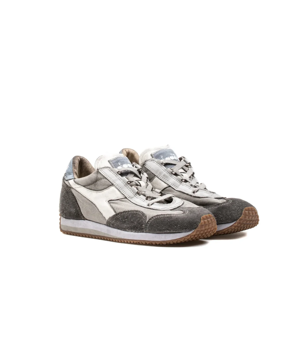Diadora Heritage Equipe H Dirty Stone Wash Evo Sneakers Grigio Uomo - immagine 3