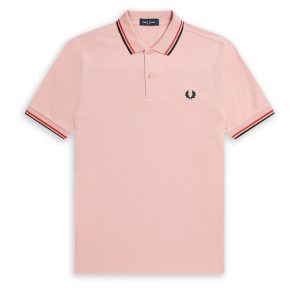 Polo Fred Perry Twin Tipped Rosa Uomo