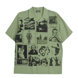 Pleasures Choices Camicia Stampata Verde