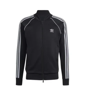 Felpa Zip Adidas Sst Tt Black White Uomo