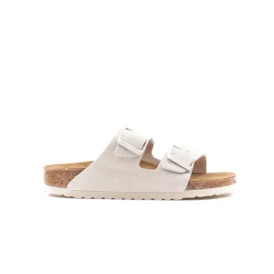 Brikenstock Arizona Antique White Suede Leather
