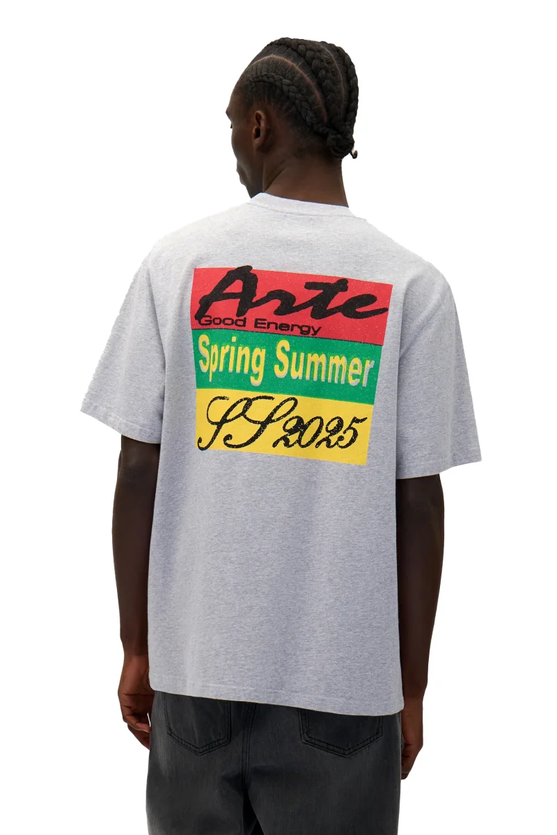 Mural Back Print T-Shirt By Arte Antwerp Grigia - immagine 6