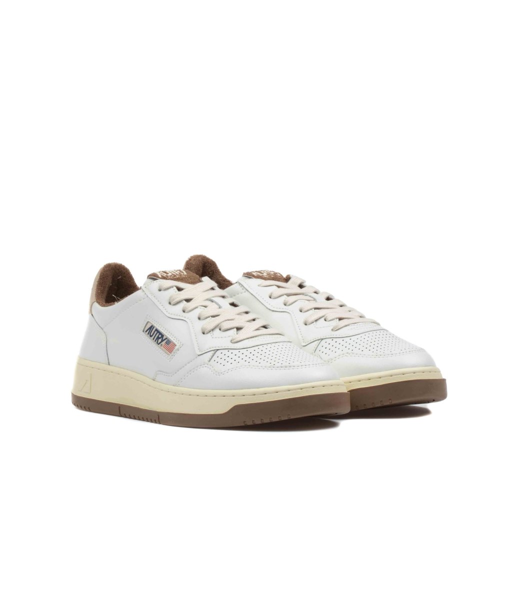 Autry Medalist Low Pelle Bianco Marrone Uomo - immagine 3