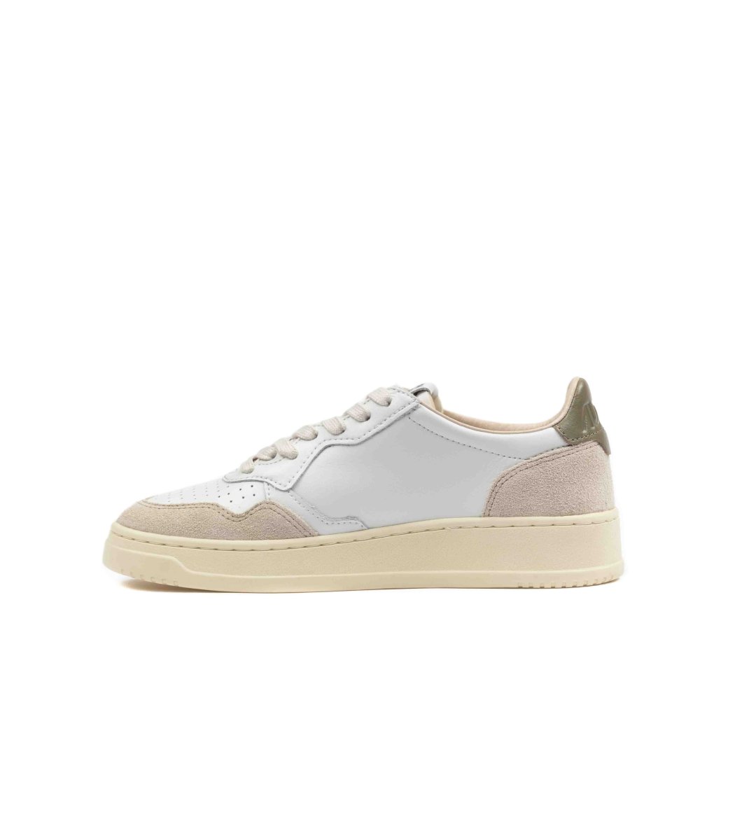 Autry Medalist Low Pelle Suede Bianco Verde Donna - immagine 6