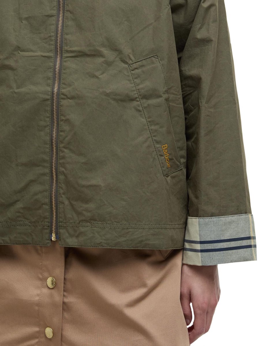 Barbour Catlin Showerproof Jacket Verde Oliva Donna - immagine 4