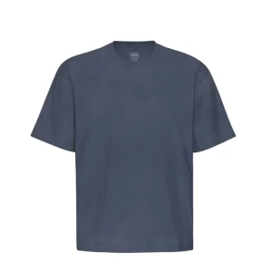 T-Shirt Oversize In Cotone Organico Blu