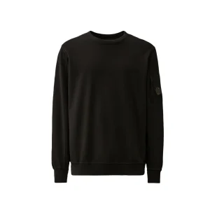C.P. Company Light Fleece Sweatshirts-Crew Neck Nero Uomo