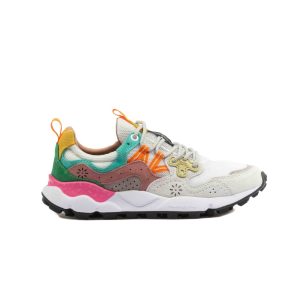 Flower Mountain Yamano 3 Suede White-Fuchsia Donna