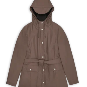 Rains Curve Short Jacket Marrone