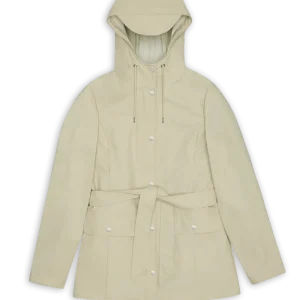 Rains Curve Short Jacket Crema