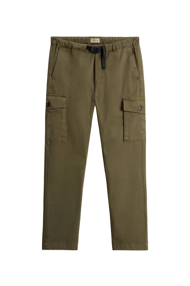 Pantaloni Cargo Tinti In Capo Woolrich