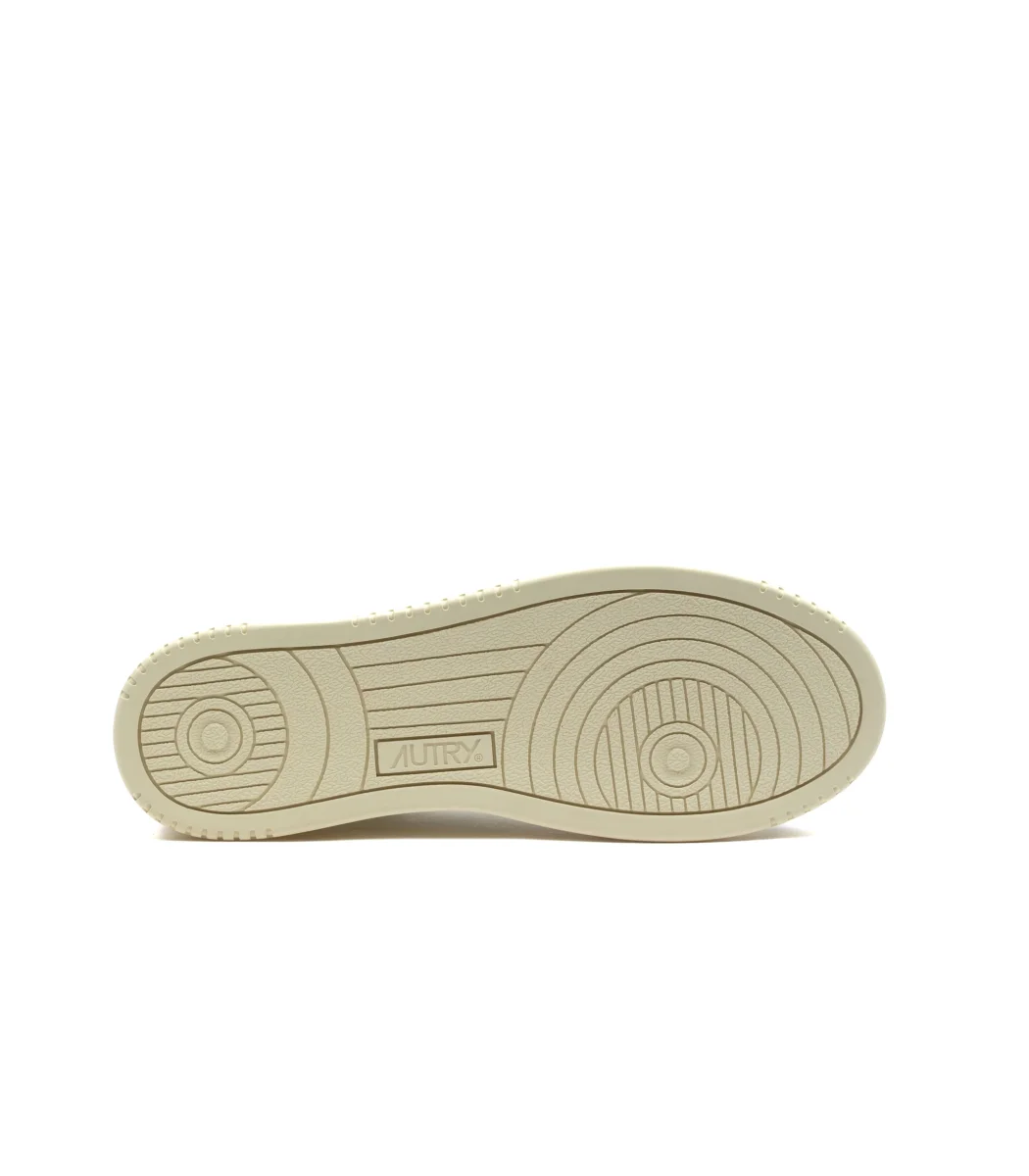 Autry Medalist Low Pelle Suede Bianca Marrone Uomo - immagine 5