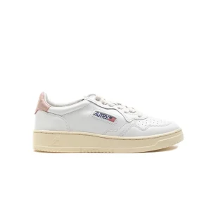 Autry Medalist Low Leat Bianco Rosa Donna