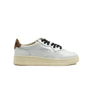 Autry Medalist Low Leather Swoll White Leopard Donna
