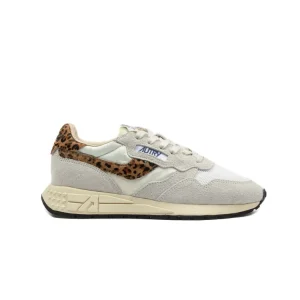 Autry Reelwind Low Woman White Leopard