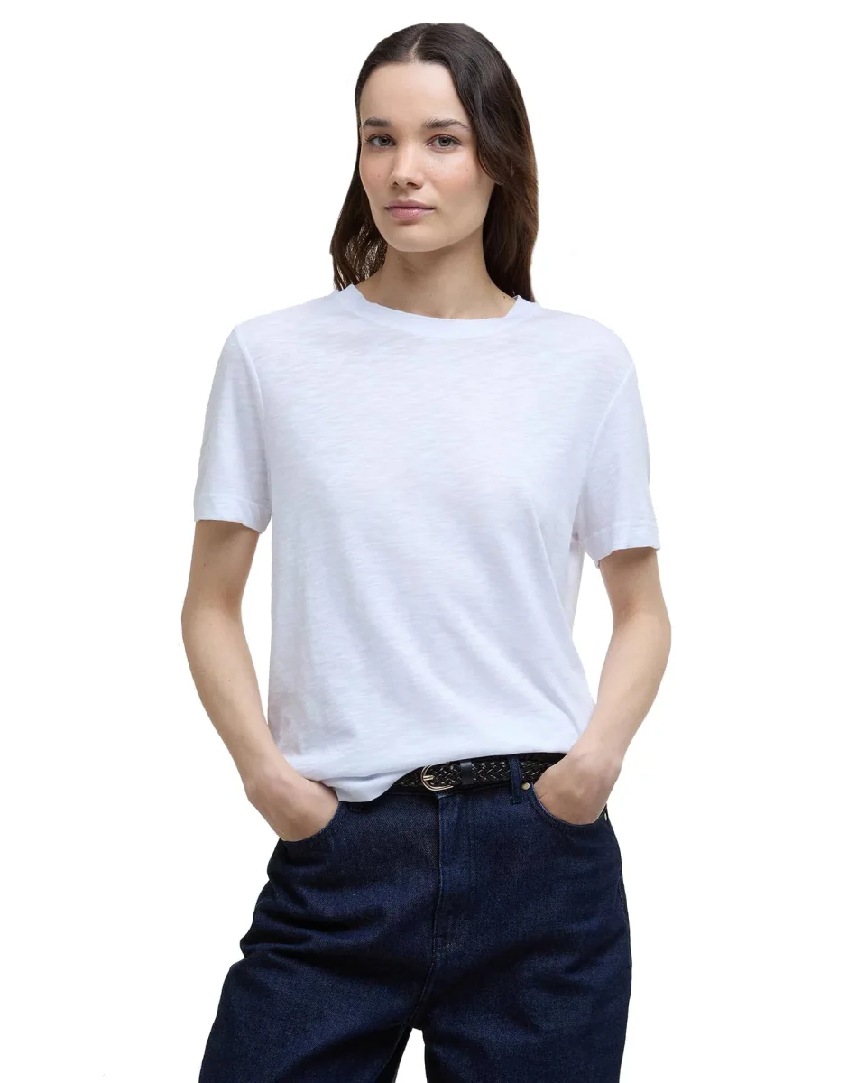 T-Shirt Barbour Ava Top Bianco Donna - immagine 4