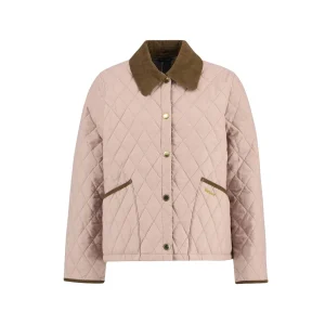 Barbour Icons Cropped Liddesdale Quilted Jacket Rosa Donna
