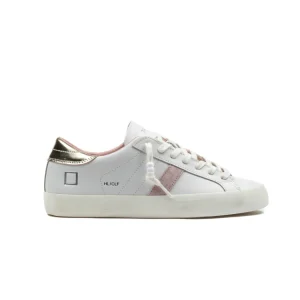 D.A.T.E. Hill Low Calf White-Platinum