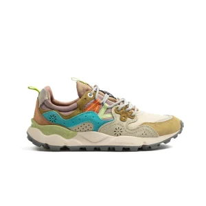 Flower Mountain Yamano 3 Woman Suede Nylon Cream Milk Ligjt Blue