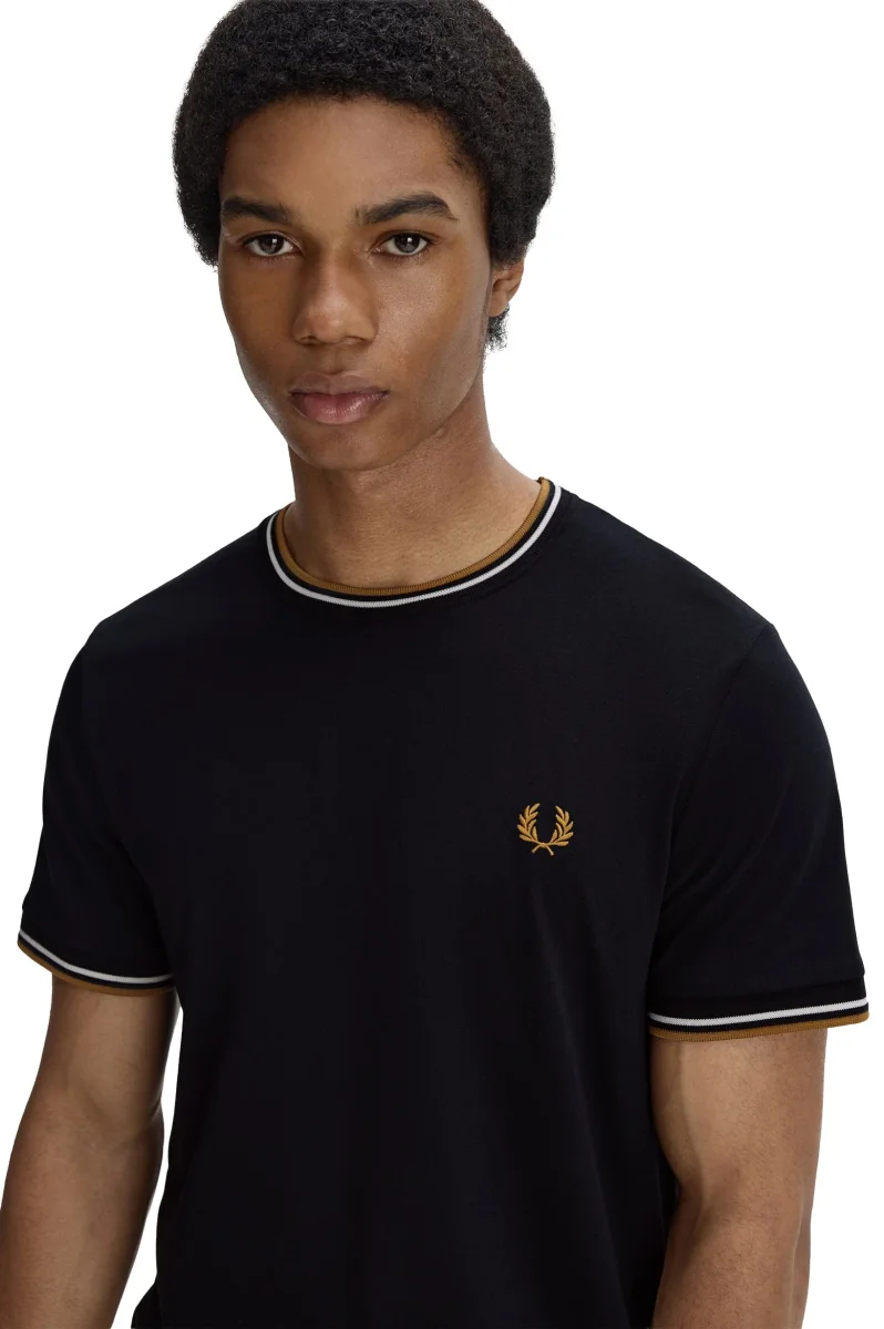 Fred Perry Twin Tipped T-Shirt Riga Collo - immagine 3