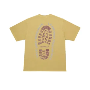 Gramicci Footprints Tee Pigment Dyed Sulphurpigment