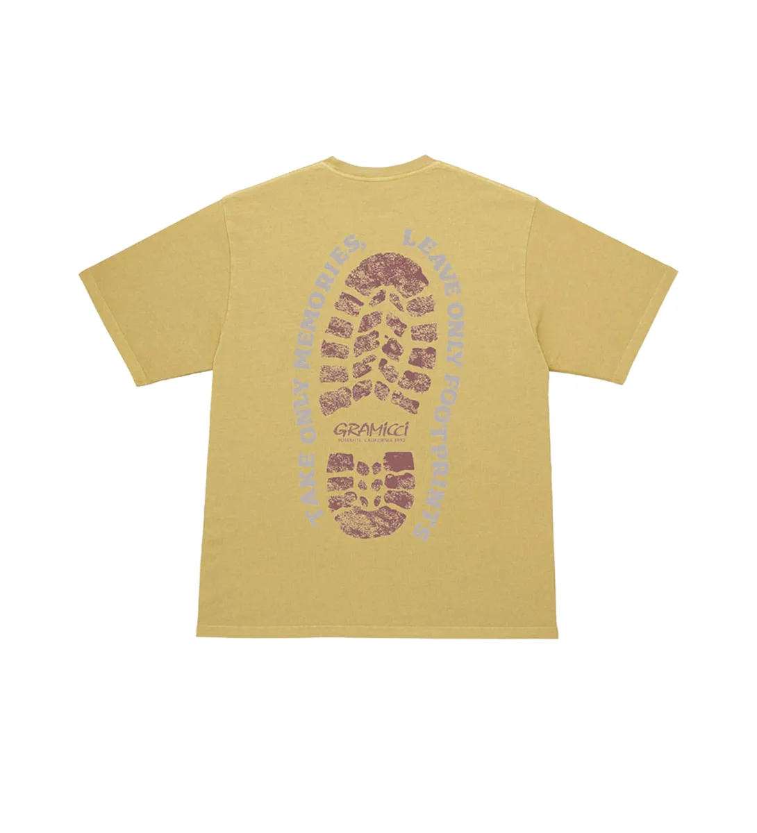 Gramicci Footprints Tee Pigment Dyed Sulphurpigment