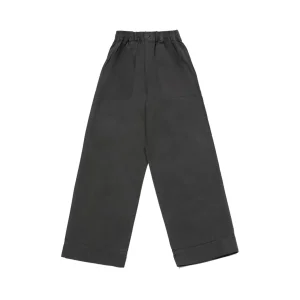 Kappy One Tuck Wide Fatigue Pants Charcoal