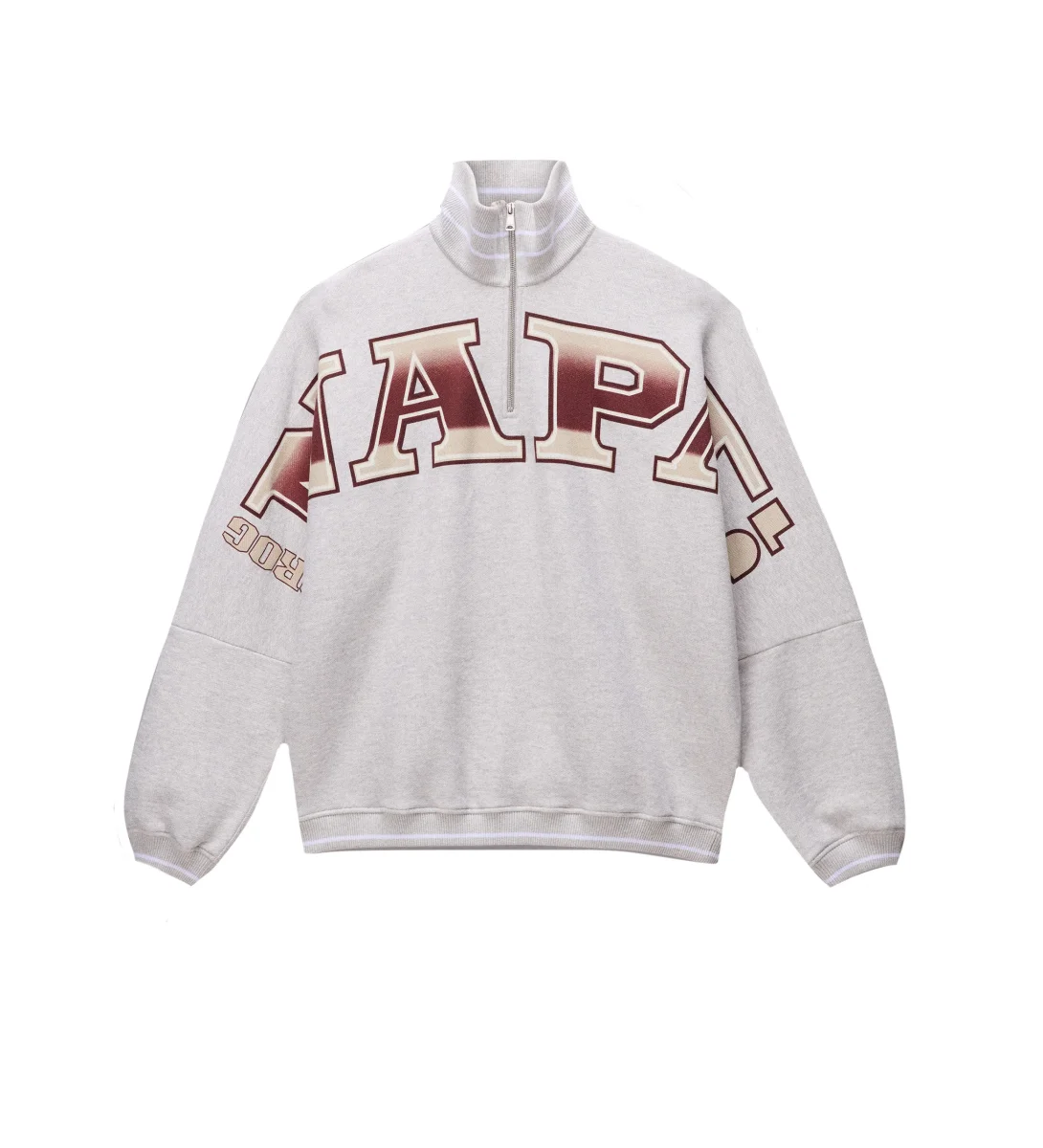 Felpa Half Zip Pdf B-Pdf Hz Nature Grey Mel 430 - immagine 2